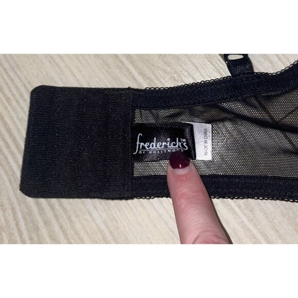 Fredericks of Hollywood Lace Balconette Longline Bra UW Womens S Small Blue - Picture 7 of 8